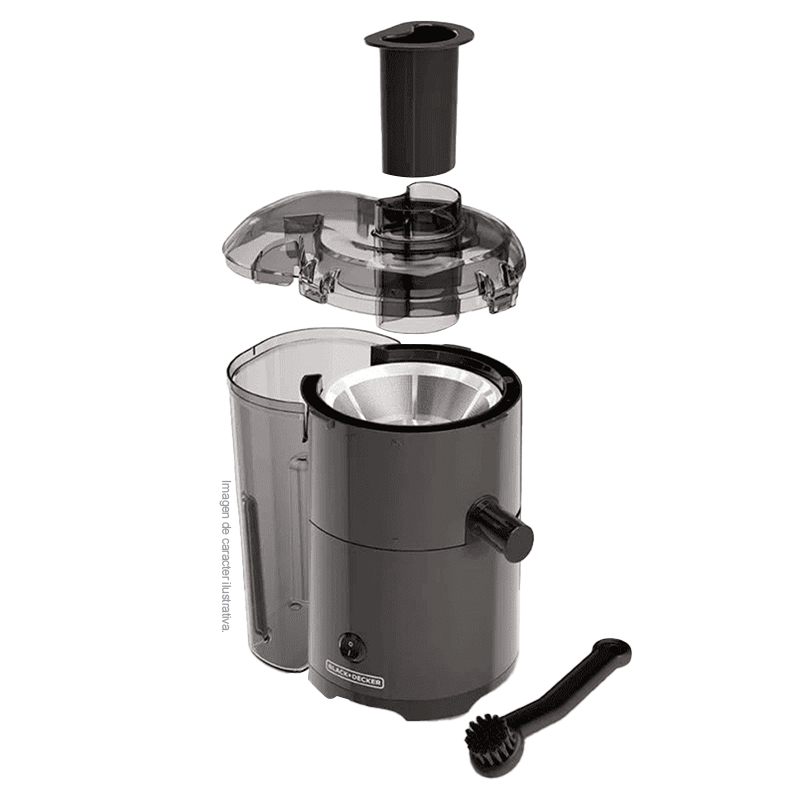Extractor de jugo JE2500B Black and Decker, motor silencioso