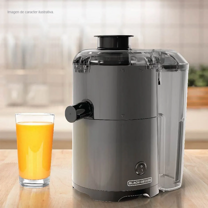 Extractor de jugo JE2500B Black and Decker, motor silencioso