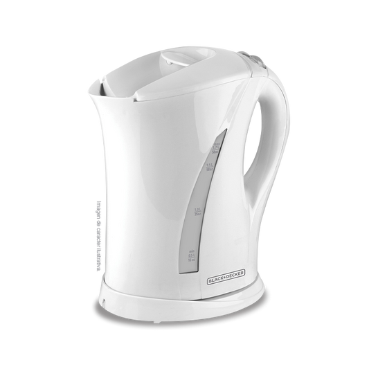 Hervidor inalámbrico JKCBD7876W Black And Decker de 1.7 litros. Base giratoria de 360°, apagado automático