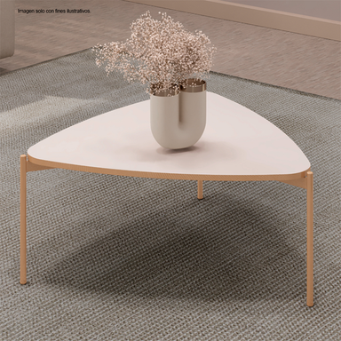 Mesa de centro ISSA Off White 34493.174 color blanco roto, dorado. MDF