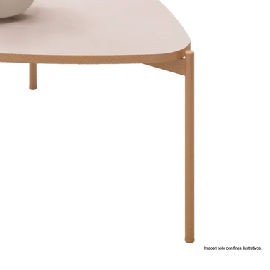 Mesa de centro ISSA Off White 34493.174 color blanco roto, dorado. MDF