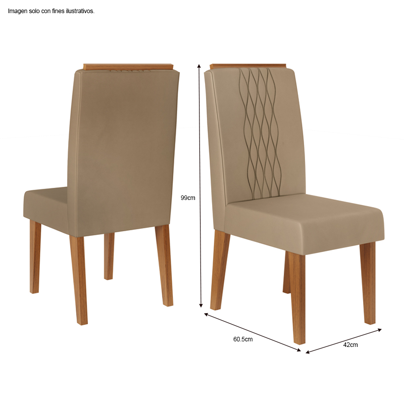 Juego de comedor cuadrado celeste 4 puestos, 4 sillas Lia Freijo/lino beige 31431.2228231