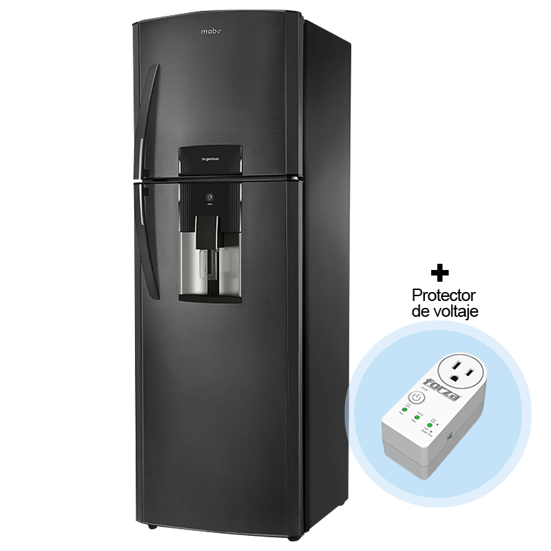 Combo de refrigeradora 11pc RMA1300FXCAC Mabe + Protector de voltaje FVP-1201B forza