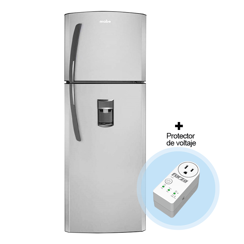 Combo de refrigeradora 14pc RMP400FLNU Mabe + Protector de voltaje FVP-1201B Forza