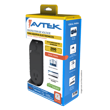 Protector de voltaje PETAS-1T515 con alta capacidad de supresión para electrónicos 120vac-1800va, AVTEK