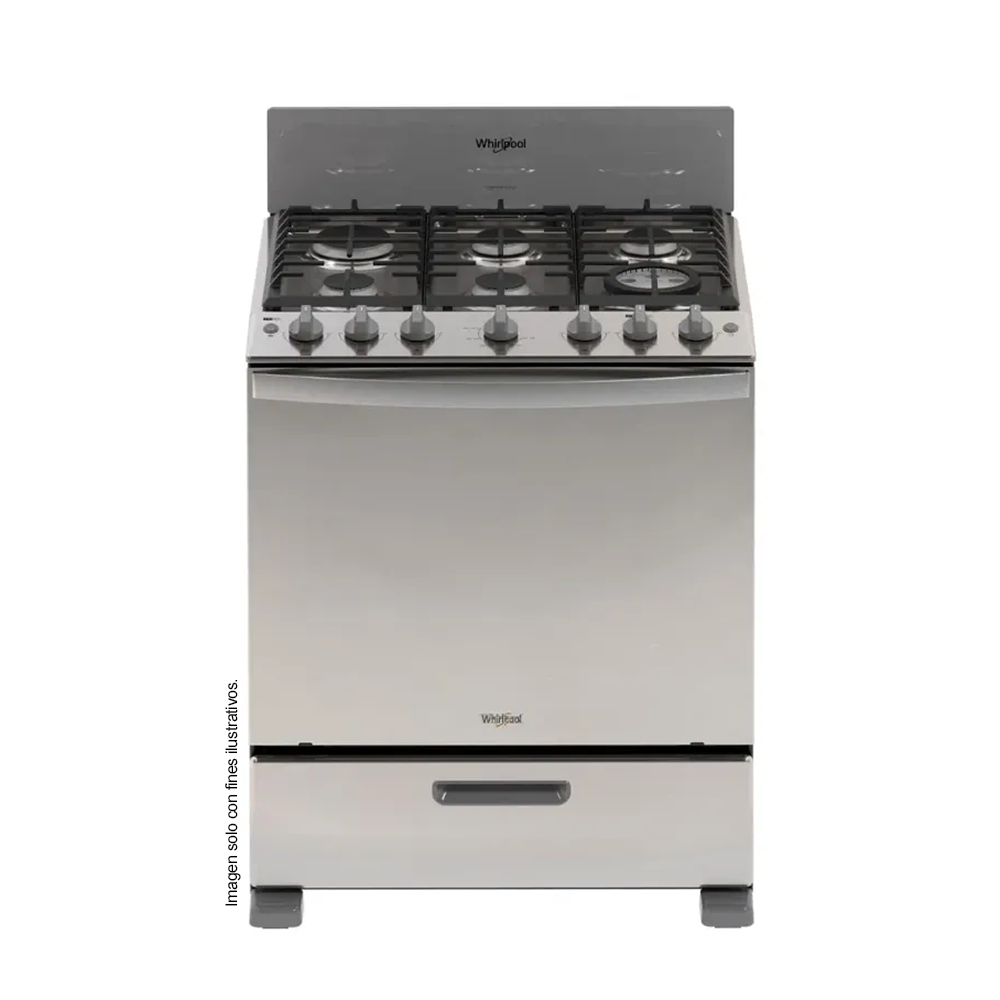 Estufa a gas 30" LWFR5050S Whirlpool, Horn con AirFryer