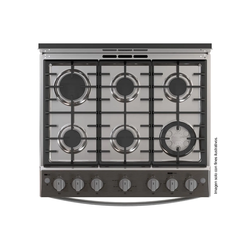 Estufa a gas 30" LWFR5050S Whirlpool, Horn con AirFryer