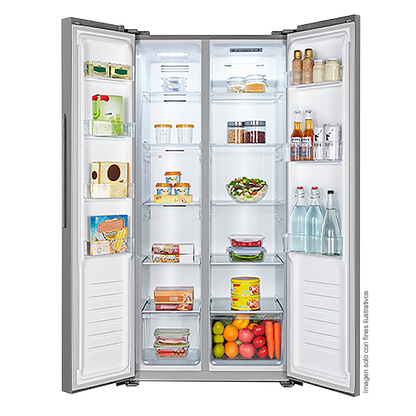 Refrigeradora Slim Fit, 15.6pc, RS3P428NEDA2; Hisense, Sistema Multi Airflow, acero inoxidable, No Frost