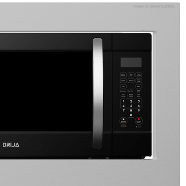 Horno microondas empotrable inverter VENETO 62L BLACK-I, 62 litros, Trim de acero inoxidable, panel digital, 8 funciones automáticas.