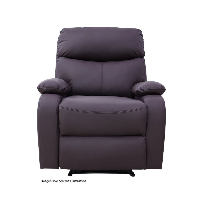 Sillón reclinable 0857-GISELLECH, color tono chocolate oscuro.