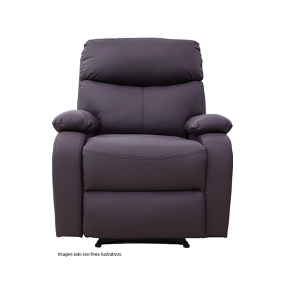 Sillón reclinable 0857-GISELLECH, color tono chocolate oscuro.