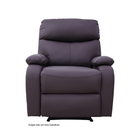 Sillón reclinable 0857-GISELLECH, color tono chocolate oscuro.