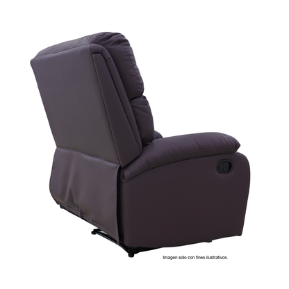 Sillón reclinable 0857-GISELLECH, color tono chocolate oscuro.