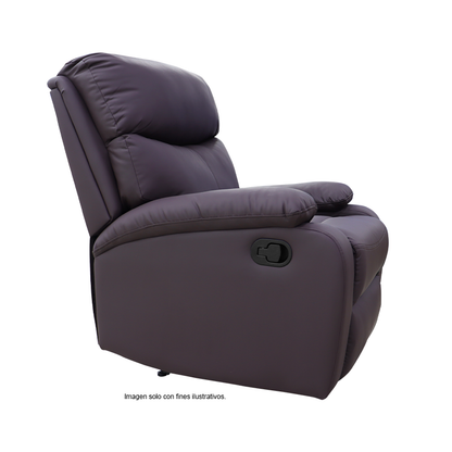 Sillón reclinable 0857-GISELLECH, color tono chocolate oscuro.