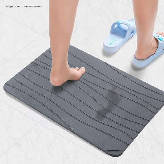 Alfombra para baño de Diatomita ultra absorbente, color gris oscuro 736-41972
