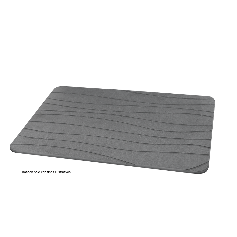 Alfombra para baño de Diatomita ultra absorbente, color gris oscuro 736-41972
