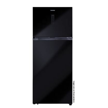 Refrigeradora Top Mount 14.8pc NRF-419GSMH Nisato, acabado vidrio negro, No Frost