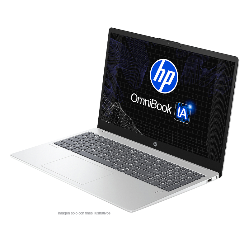 Laptop OmniBook 3 Next Gen AI 15-fn0053la HP, AMD Ryzen AI 5, 16 GB RAM, 512 GB SSD, 15.6" FHD, Windows 11 Home