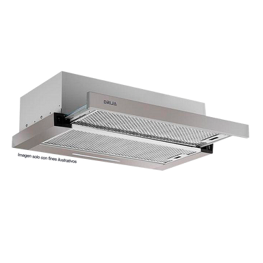 Extractor de grasa empotrable59.8cm, Retráctil 60 acero inoxidable, diseño discreto y moderno, panel digital táctil, extracción de 270MCH, 2 velocidades de extracción