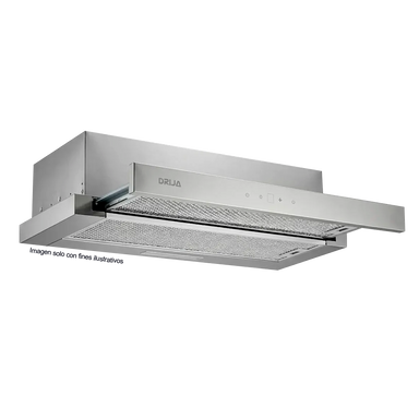Extractor de grasa empotrable 89.8cm, Retráctil 90 acero, Drija, diseño discreto y moderno, extracción de 270MCH, 2 velocidades de extracción.