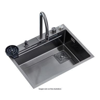 Fregador de lujo, 68 cm, CIRELLA 68, Drija, acero inoxidable satinado 304