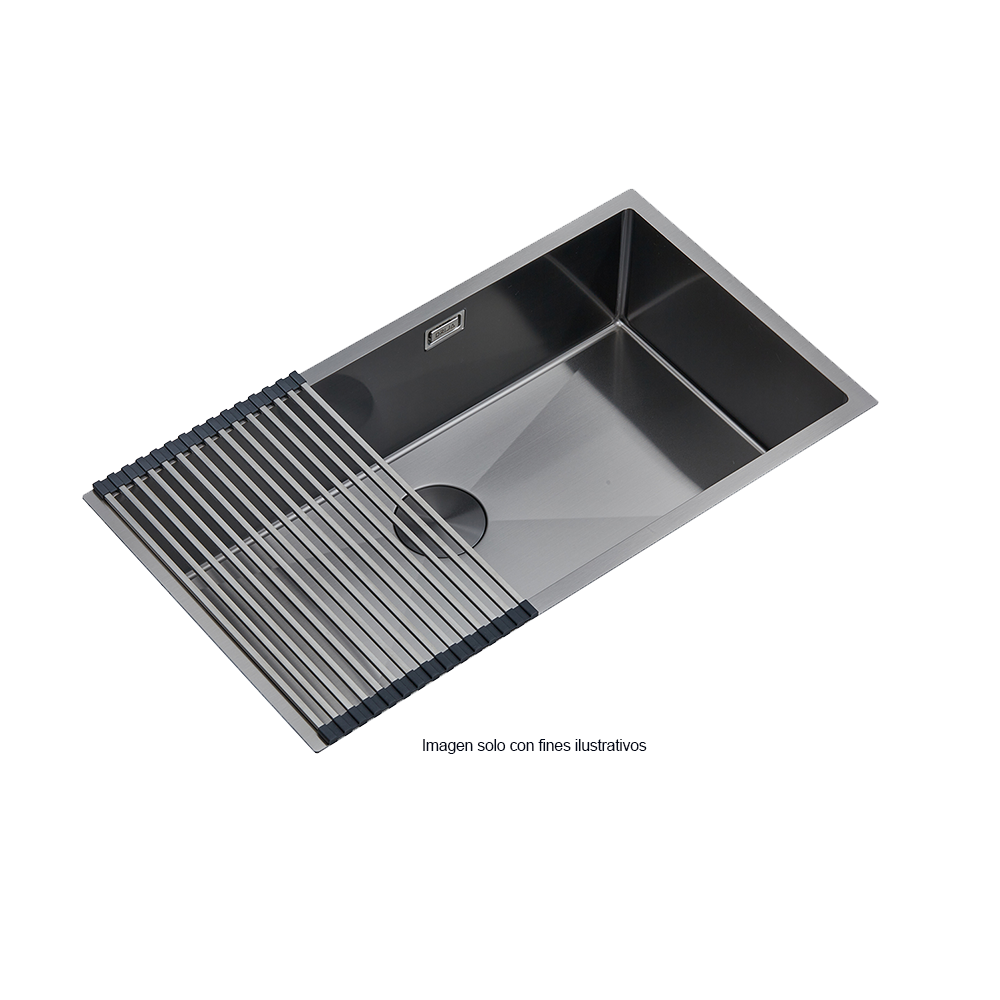 Fregador de lujo 76 cm, MURANO 76, Drija, acero inoxidable satinado 304 espesor del borde 3mm