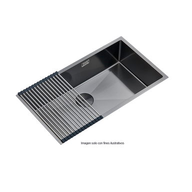 Fregador de lujo 76 cm, MURANO 76, Drija, acero inoxidable satinado 304 espesor del borde 3mm