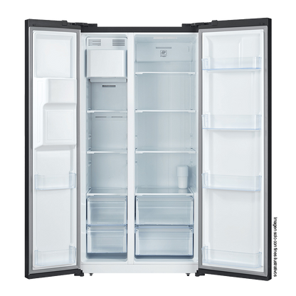 Refrigeradora y Congelador 20pc modelo BLACK-20CFAH Drija, acabado frontal espejo negro de fácil limpieza. 115V/60Hz