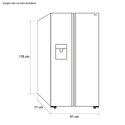 Refrigeradora y Congelador 20pc modelo BLACK-20CFAH Drija, acabado frontal espejo negro de fácil limpieza. 115V/60Hz