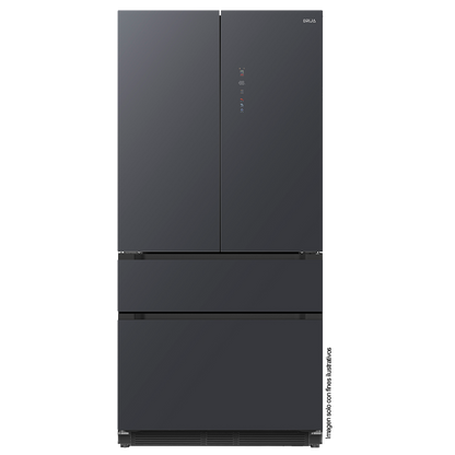 Refrigeradora y congelador empotrable 18,1pc DARK-I 18FD4P, Drija, inverter , 115V /60Hz, color negro pulido mate.