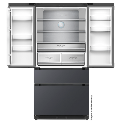 Refrigeradora y congelador empotrable 18,1pc DARK-I 18FD4P, Drija, inverter , 115V /60Hz, color negro pulido mate.