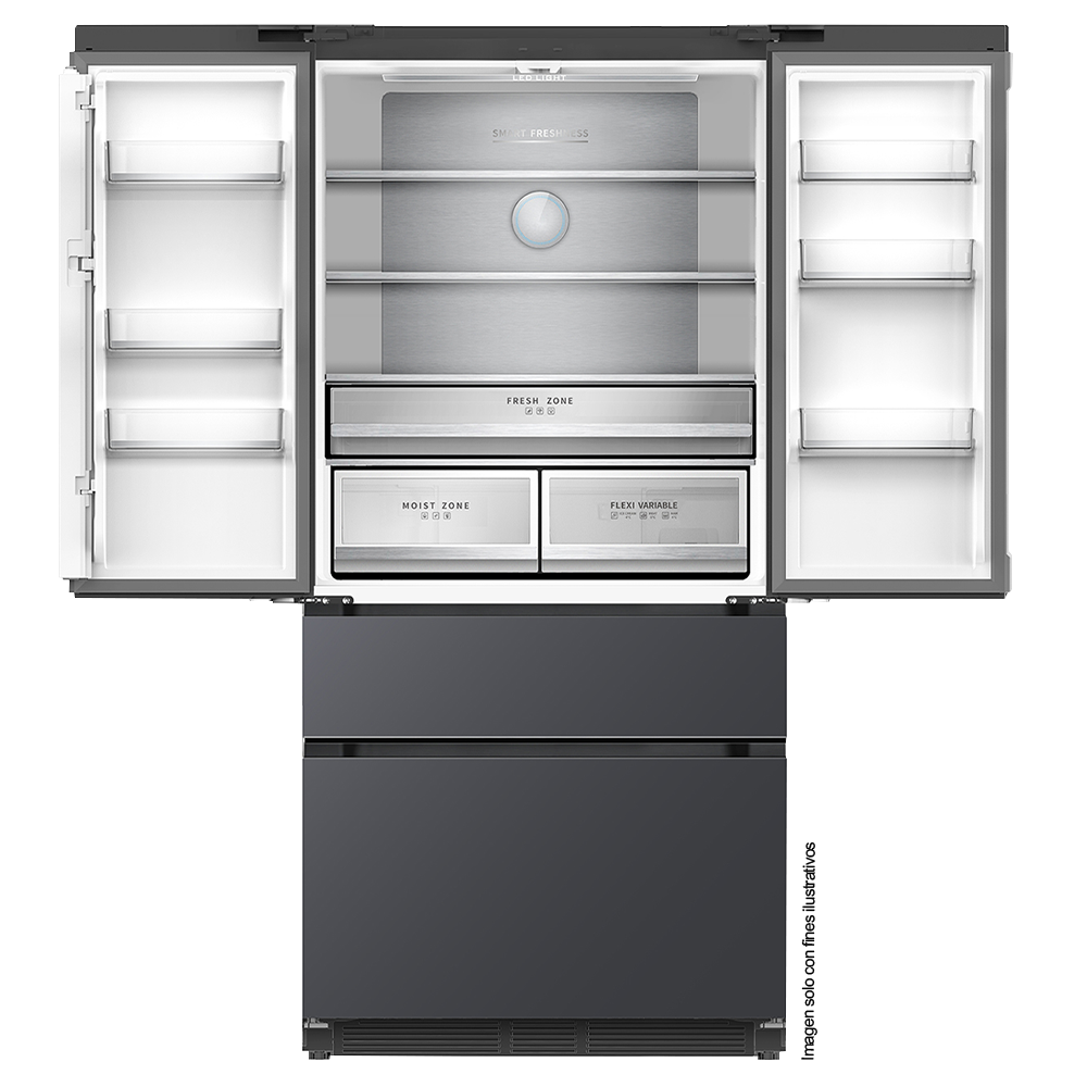 Refrigeradora y congelador empotrable 18,1pc DARK-I 18FD4P, Drija, inverter , 115V /60Hz, color negro pulido mate.