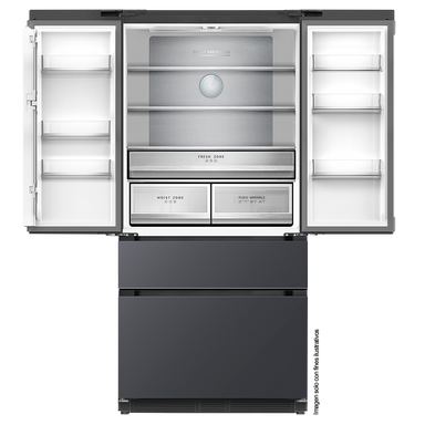 Refrigeradora y congelador empotrable 18,1pc DARK-I 18FD4P, Drija, inverter , 115V /60Hz, color negro pulido mate.