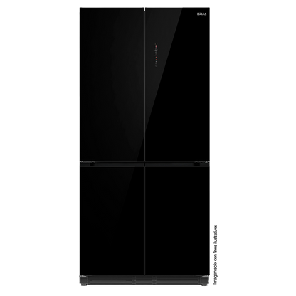 Refrigerador y congelador empotrable 18.4pc, GLASS-B 18CD4P Drija, control digital, iluminación LED, compresor inverter, 115V-60Hz