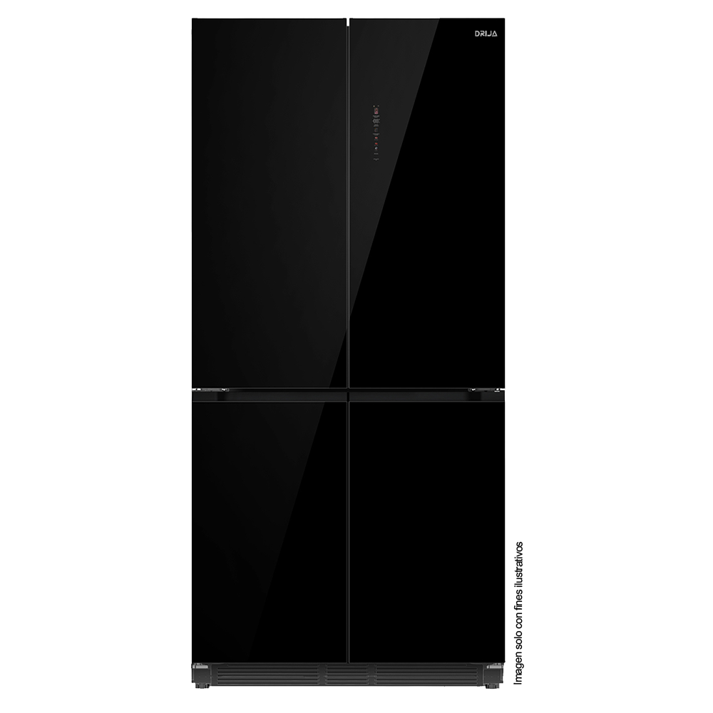 Refrigerador y congelador empotrable 18.4pc, GLASS-B 18CD4P Drija, control digital, iluminación LED, compresor inverter, 115V-60Hz