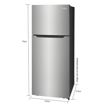 Refrigeradora Top Mount 18pc, FFHT1822UV  Frigodaire, color acero inoxidable cepillado, iluminación LED.
