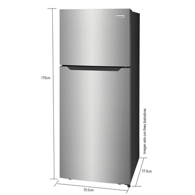 Refrigeradora Top Mount 18pc, FFHT1822UV  Frigodaire, color acero inoxidable cepillado, iluminación LED.