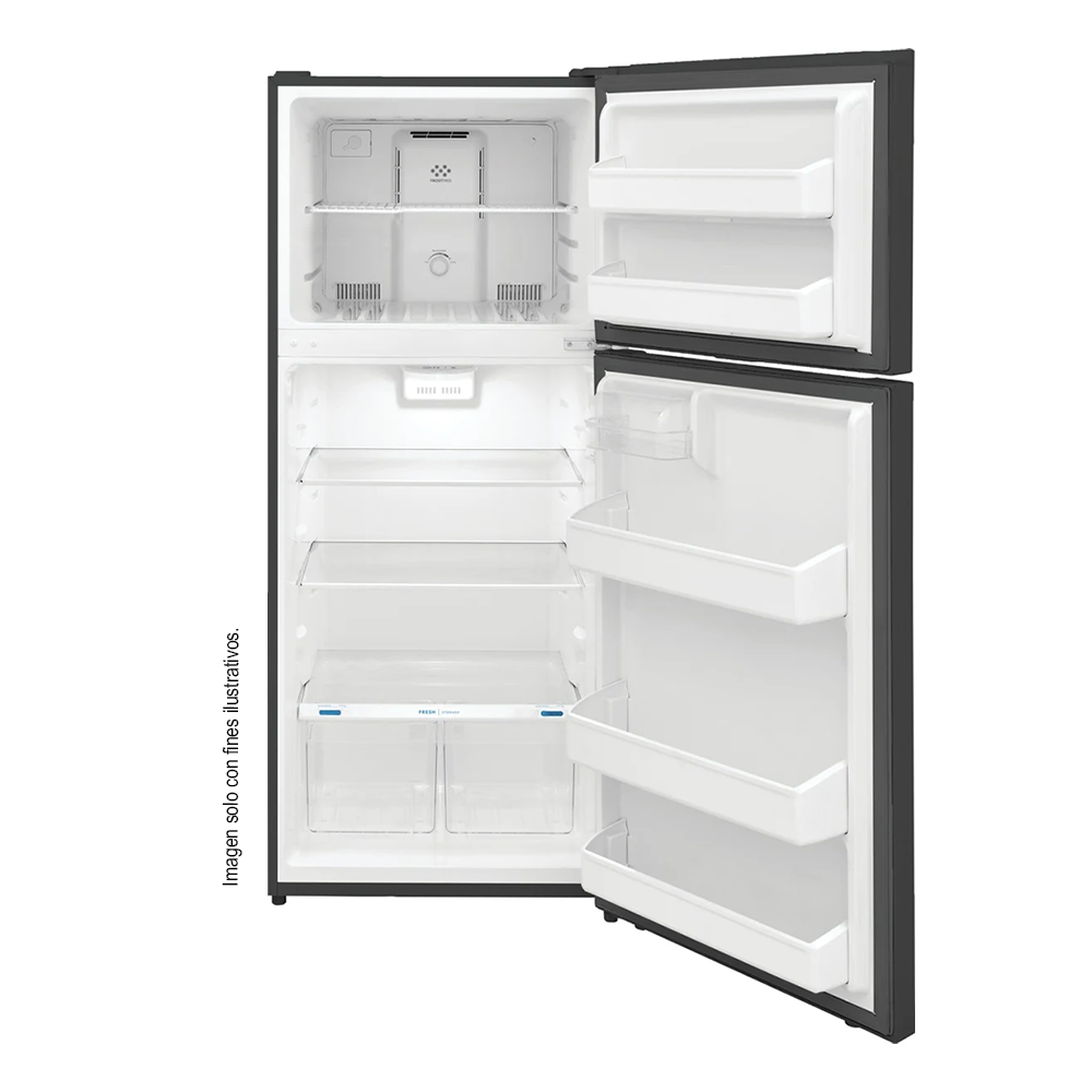 Refrigeradora Top Mount 18pc, FFHT1822UV  Frigodaire, color acero inoxidable cepillado, iluminación LED.