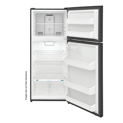 Refrigeradora Top Mount 18pc, FFHT1822UV  Frigodaire, color acero inoxidable cepillado, iluminación LED.