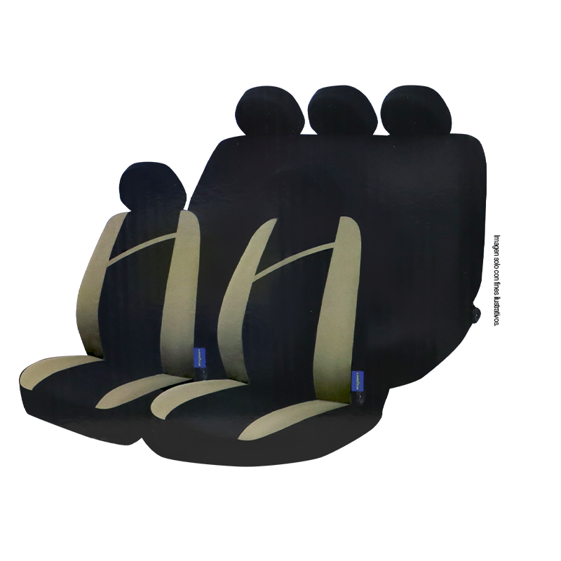 Cobertor para asiento de auto Set de 9 piezas, 991-2402311 Material cómodo color negro/crema