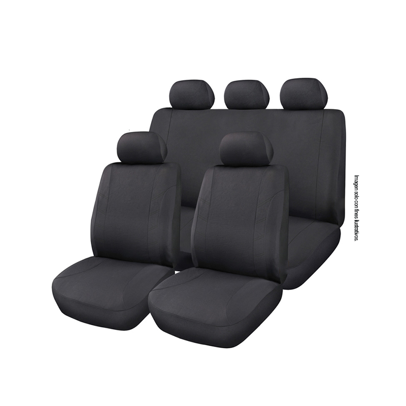 Cobertor para asiento de auto Set de 9 piezas, 991-2402316 Material cómodo color negro.