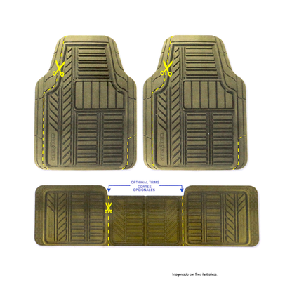 Alfombras para autos 3 pc, 991-23105BE, 69x50cm. Good Year