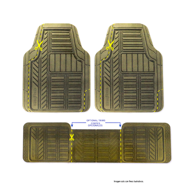 Alfombras para autos 3 pc, 991-23105BE, 69x50cm. Good Year