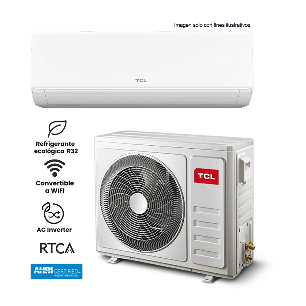 Aire acondicionado Split Inverter 12000BTU modelo TAC12CSDIBWH TCL, Serie BreezeIn