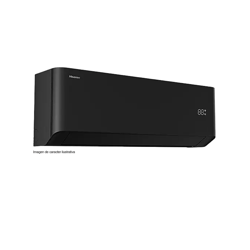 Aire acondicionado Split Inverter 12000BTU, ATR122HB negro Hisense SEER 21, Wi-Fi.