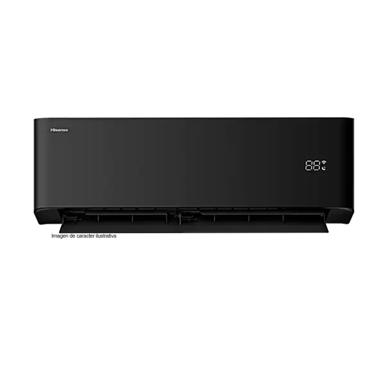 Aire acondicionado Split Inverter 12000BTU, ATR122HB negro Hisense SEER 21, Wi-Fi.