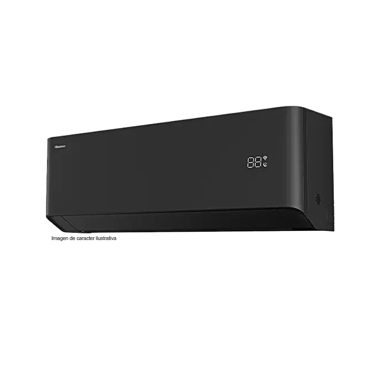 Aire acondicionado Split Inverter 12000BTU, ATR122HB negro Hisense SEER 21, Wi-Fi.