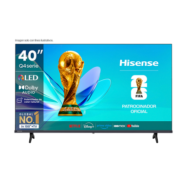 Televisor 40" QLED Smart | serie Q4 modelo 40Q4SV | Hisense
