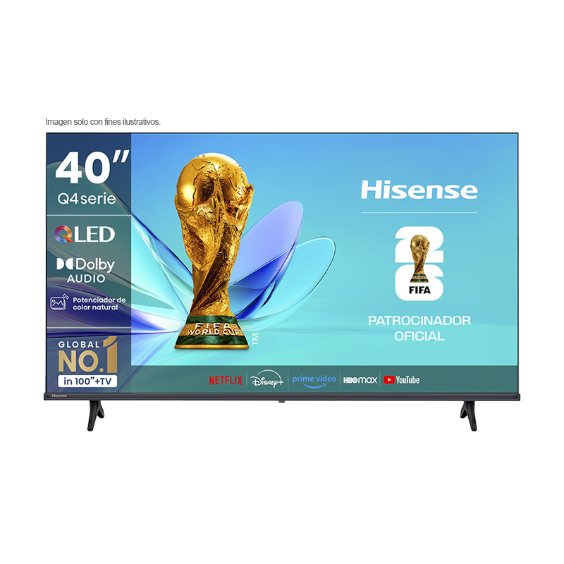 Televisor 40" QLED Smart | serie Q4 modelo 40Q4SV | Hisense
