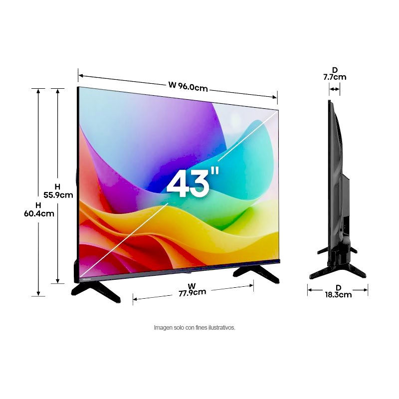 Televisor 43" QLED Smart | serie Q4 FHD, modelo 43Q4SV | Hisense